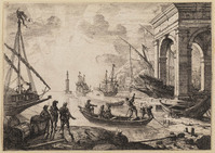 TvB G 5353
<br/>
Zeehaven bij de vuurtoren
<br/>
<em>Lorrain, Claude (1604/5-1682)</em>